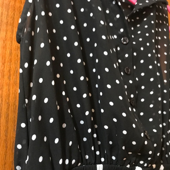 Black and White Polka Dot Dress - Picture 4 of 4